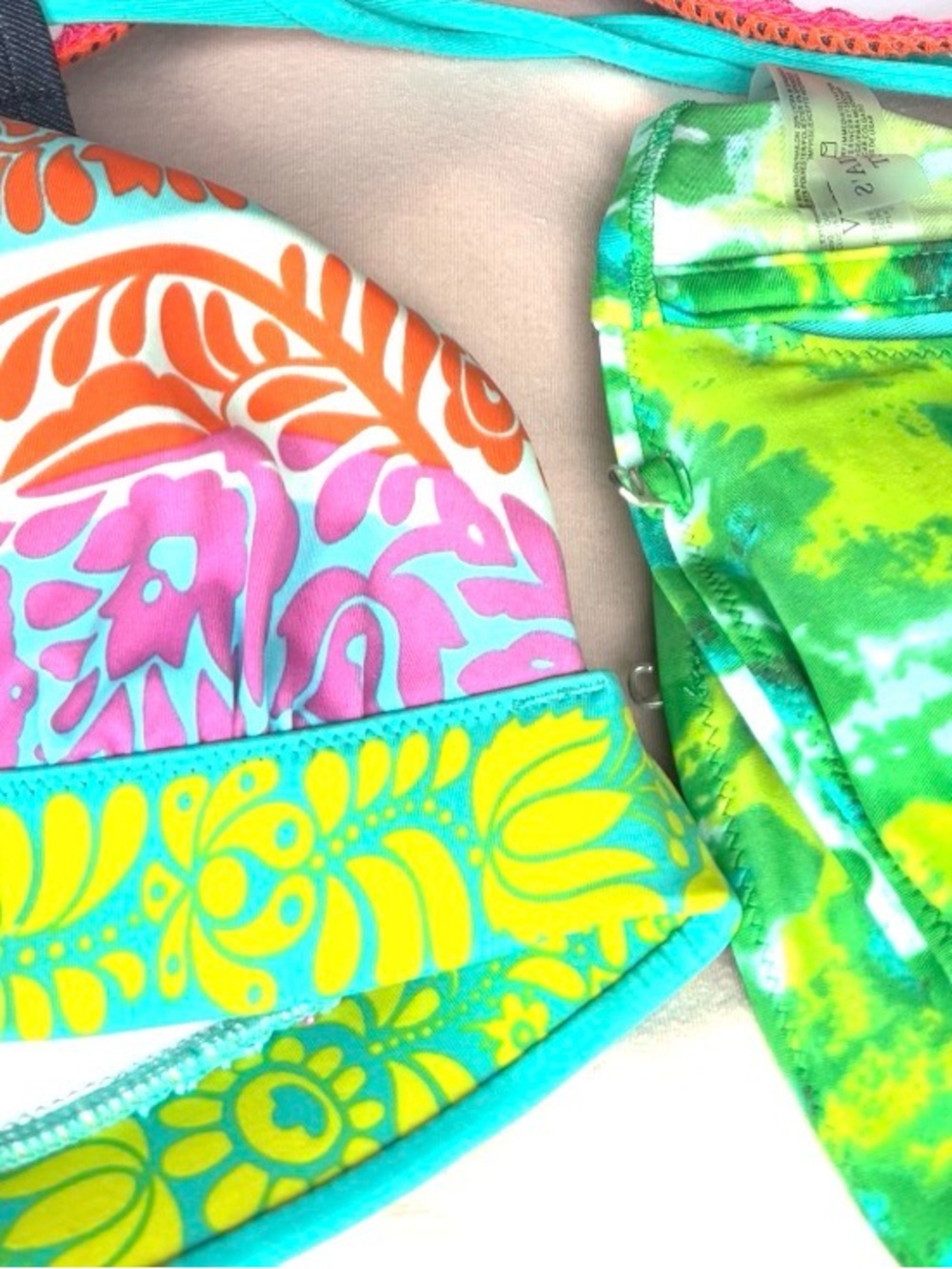 Victoria secret Neon Green Tie-Dye, Bikini Tops 2 for $10